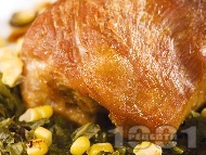 Рецепта Свинско руло с чесън и хрян печено на фурна
